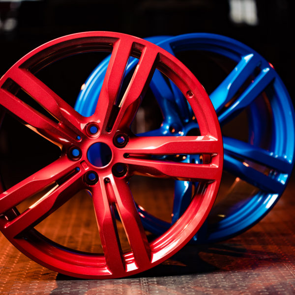 Painted car wheels